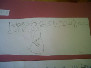 My School Jumper - a writing exercise using all five senses