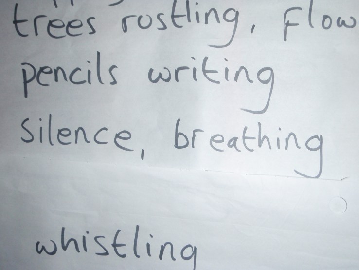 Writer in School: I sat in the quiet classroom and I heard……