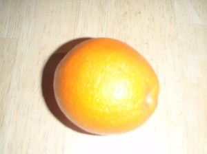To you and me, an orange
