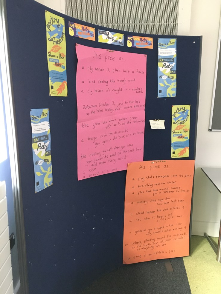 Beginning to write poetry with secondary school students&nbsp;#writerinschool